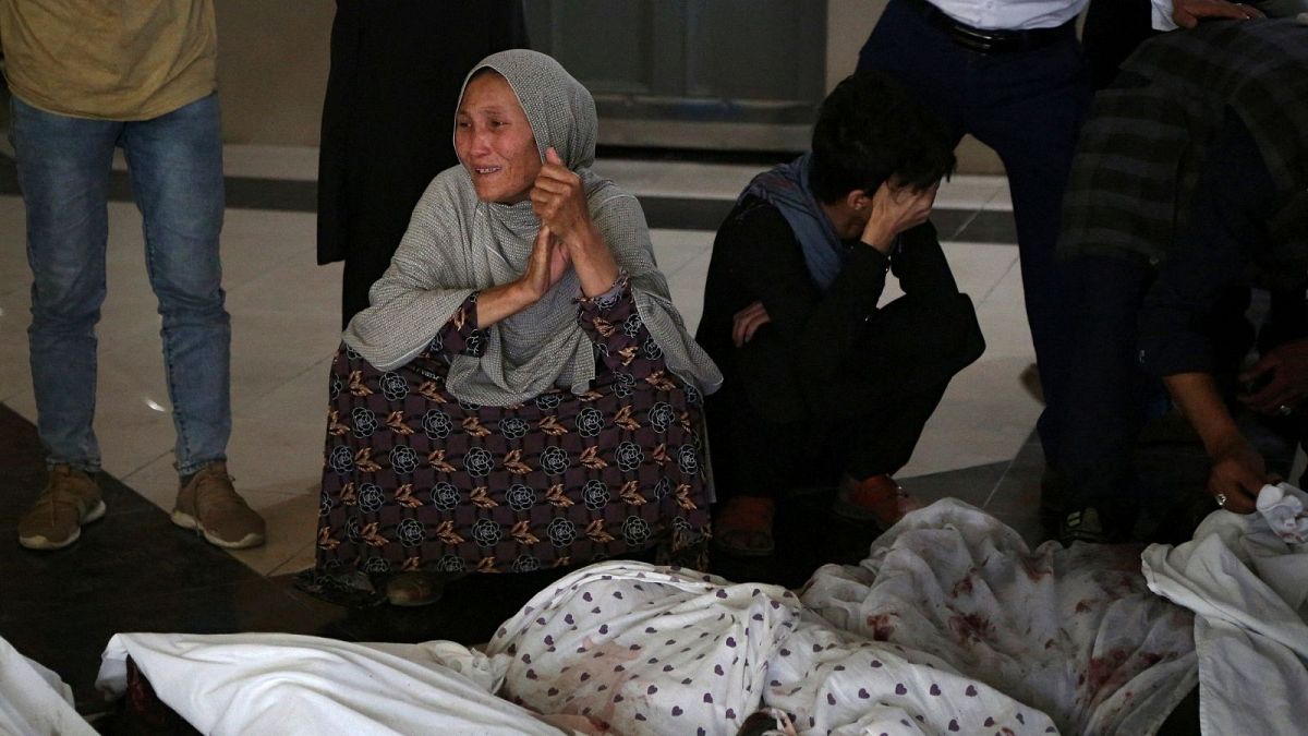 اجساد قربانیان انفجار کابل 