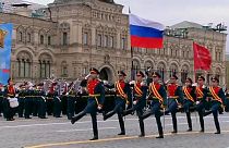 Desfile conmemorativo de la victoria en la Segunda Guerra Mundial en la plaza Roja de Moscú