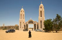 Mısır'da Hristiyan Kıptilere ait bir manastır binası.