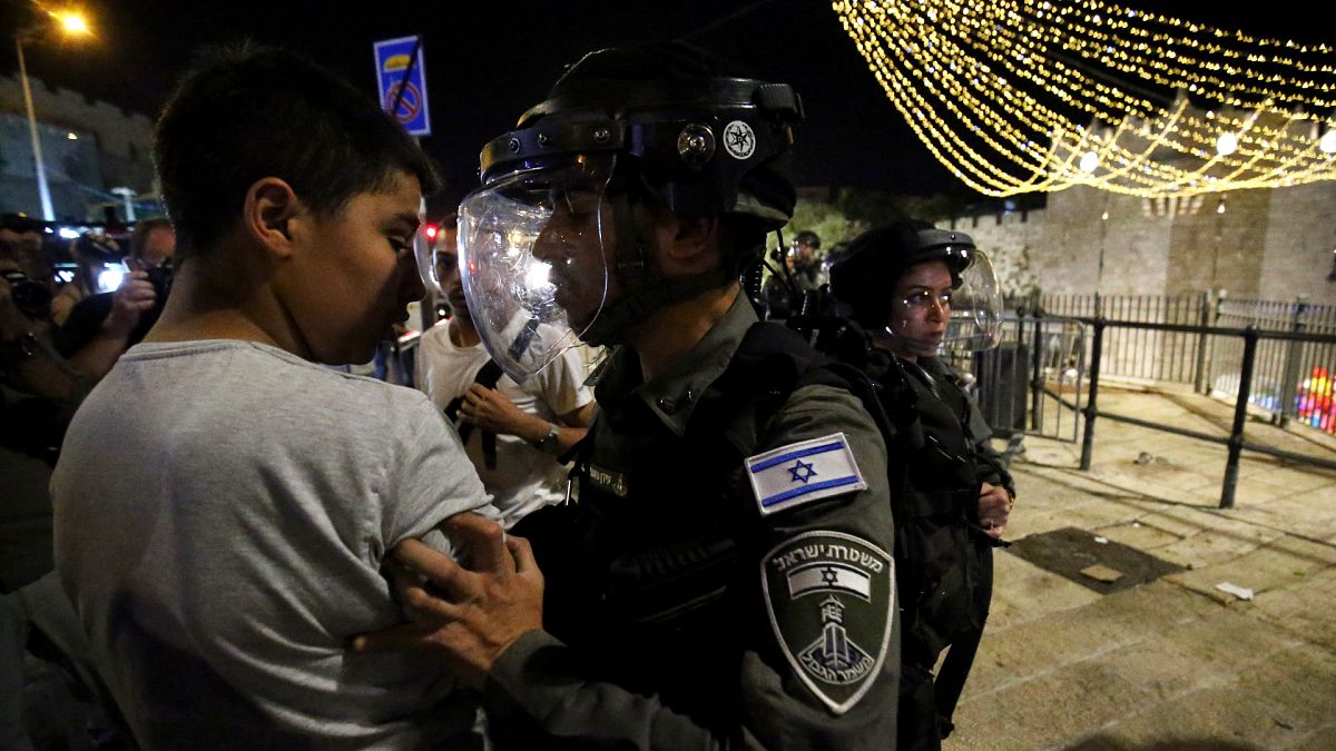 Kudüs'te Şam Kapısı'nda İsrail polisinin sert müdahalesi