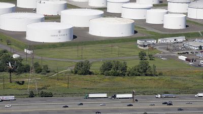oil storage tanks owned by the Colonial Pipeline Company in Linden