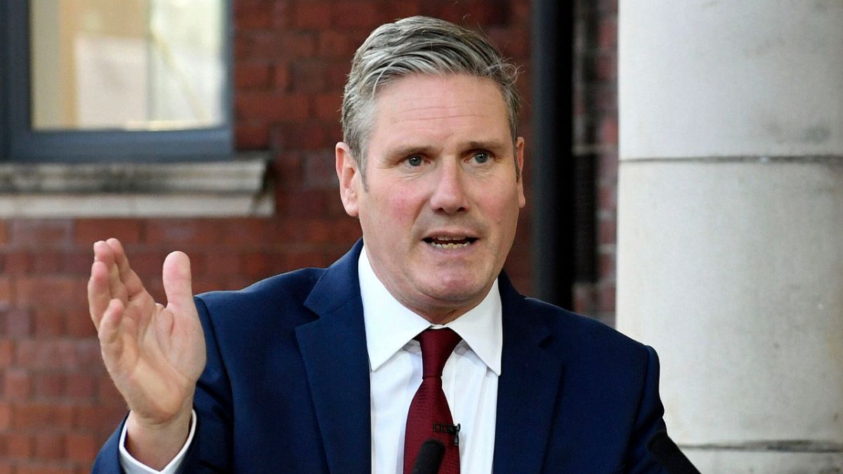 UK Labour leader Keir Starmer delivers his keynote speech, during the party's online conference from the Danum Gallery,  Library and Museum on Tuesday, 22 September, 2020.