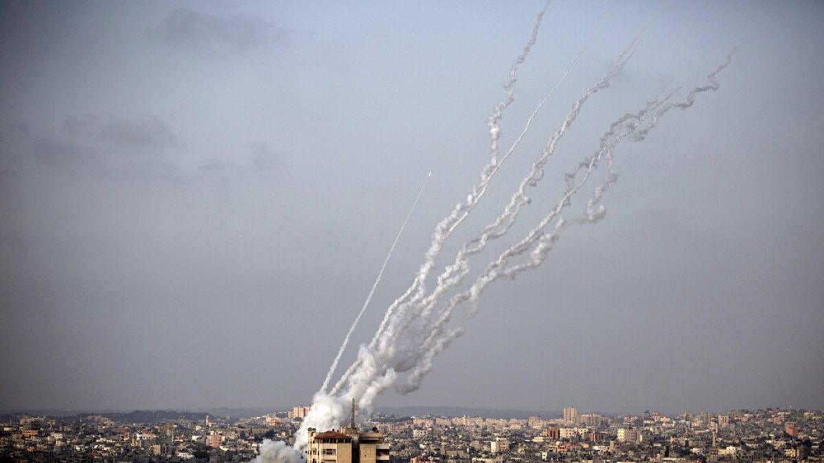 Cohetes lanzados este lunes desde Gaza
