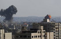 Panorámica de la ciudad de Gaza durante los ataques del Ejército israelí