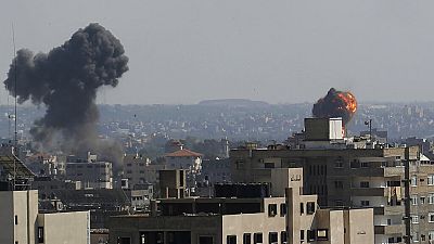 Panorámica de la ciudad de Gaza durante los ataques del Ejército israelí