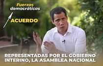 Imagen del vídeo con la oferta publicado por Juan Guaidó