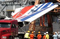 Un débris de l'avion Airbus qui s'est crashé en 2009, à Recife, Brésil, le 14 juin 2009