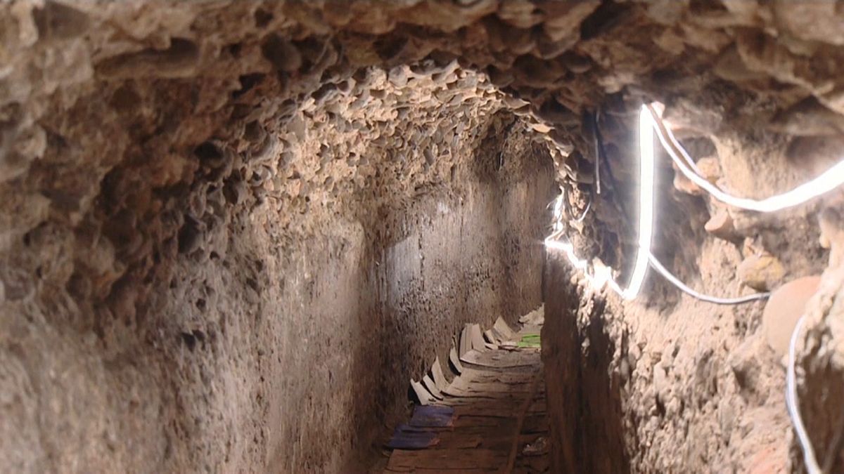 Parte del alcantarillado del siglo I DC en Calahorra se conserva íntegro.