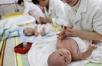 Çin'de yeni doğan bebekler