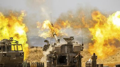 Tir d'artillerie israélien sur la Bande de Gaza, le 12/05/2021