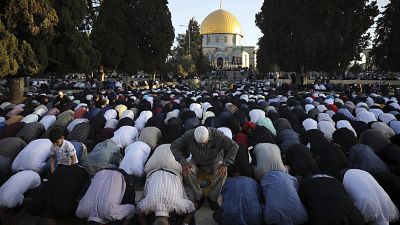 Gebete für Gaza am muslimischen Eidfest