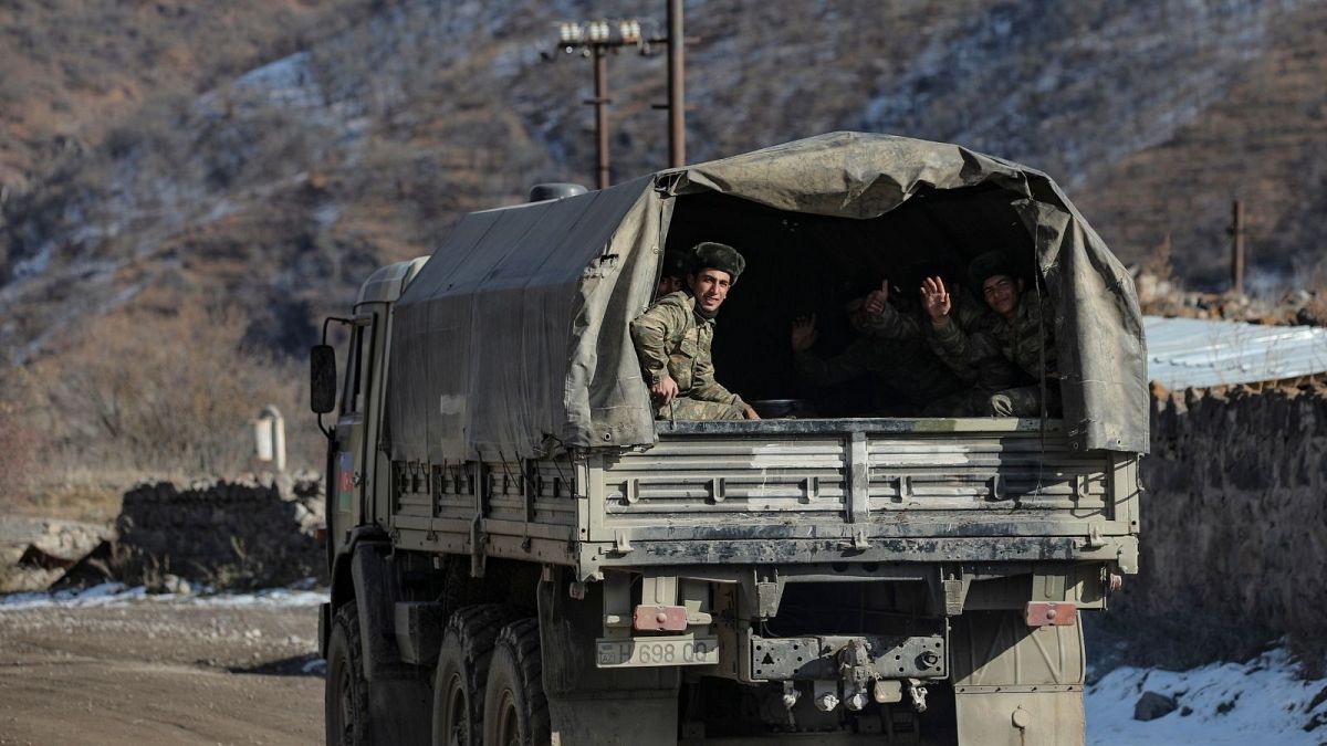 نیروهای آذربایجان در کلبجر در جنگ قره باغ ۲۰۲۰