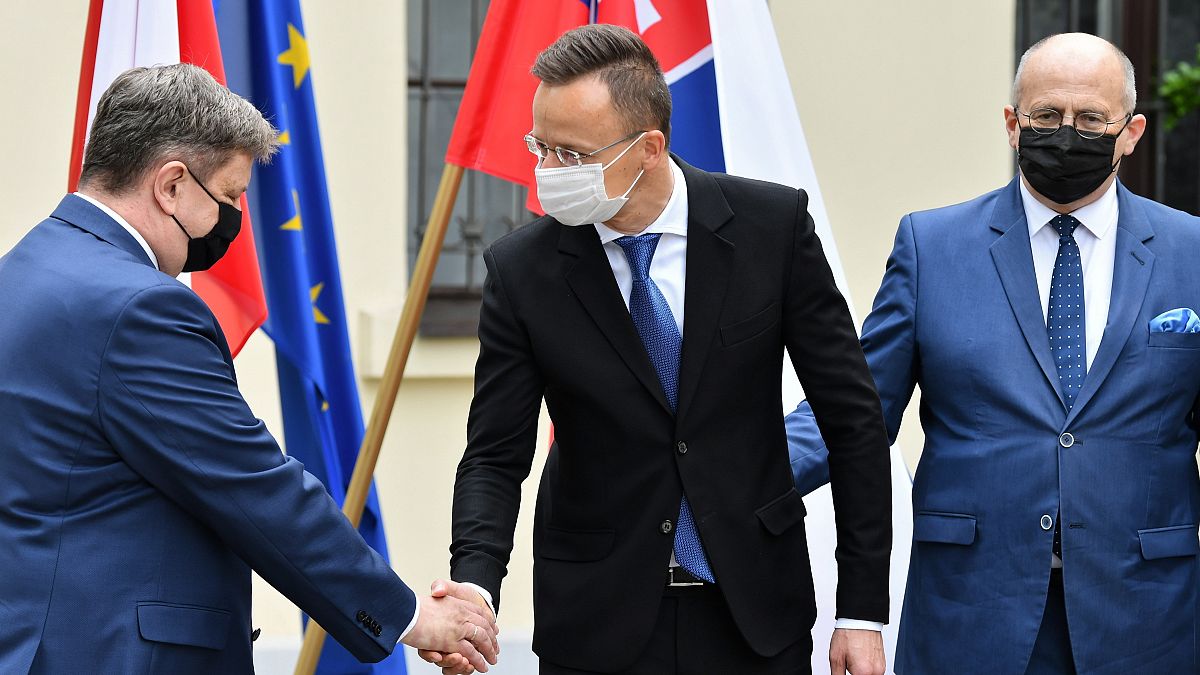 A V4 külügyminisztereinek tanácskozása Lengyelországban, 2021. május 14.