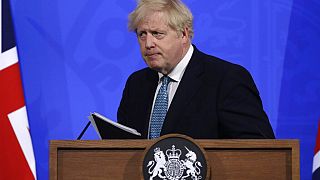 Boris Johnson auf der Presskonferenz zum Coronavirus