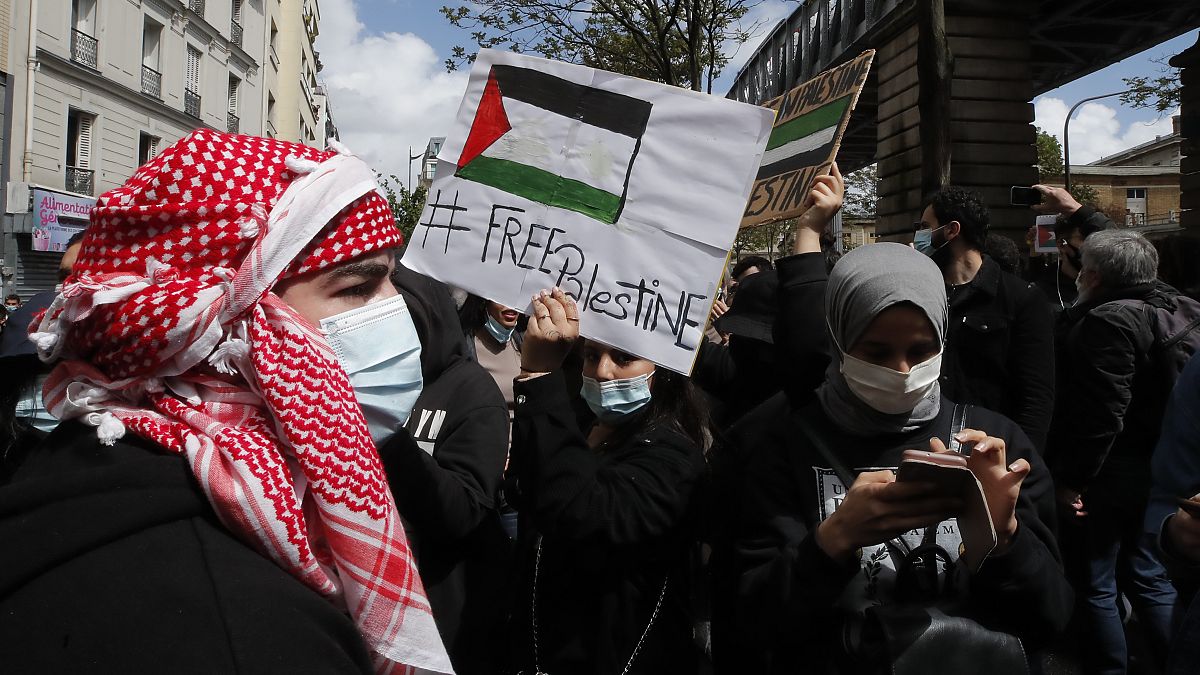 Rassemblement pro-palestinien à Paris, en dépit de l'interdiction des autorités - le 15/05/2021