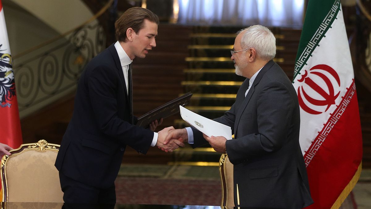 Avusturya Şansölyesi Sebastian Kurz ve İran Dışişleri Bakanı Cevad Zarif (İran)