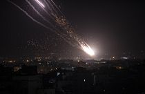 عکس آرشیوی از حمله راکتی از نوار غزه به اسرائیل