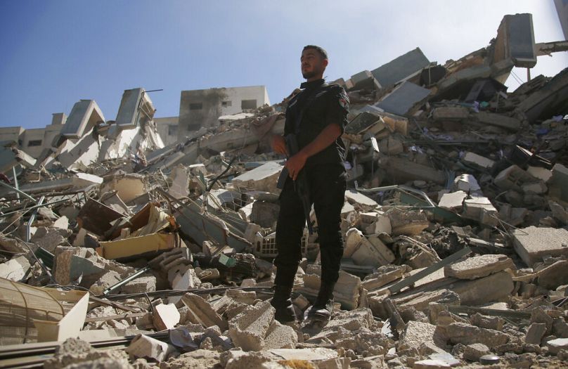 Three buildings flattened in Gaza as Islamic leaders hold crisis talks