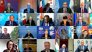 The UN Security Council meeting was held online