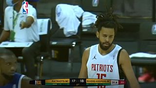 Moment: J. Cole scores 3 pts in Basketball Africa debut