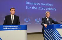 EU Commissioners Dombrovskis and Gentiloni presented the new tax agenda.