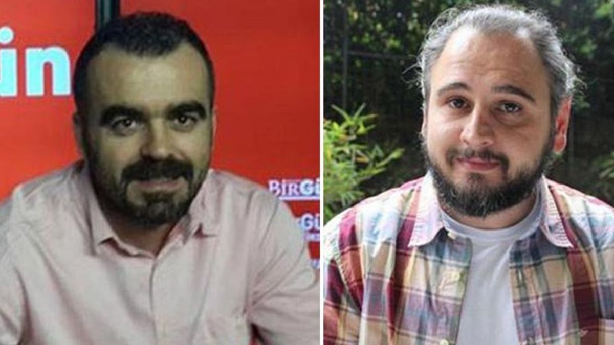 Birgün gazetesi çalışanı Mahir Kanaat ve Diken haber editörü Tunca Öğreten 