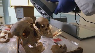 Etudes scientifiques menées à l'Université de Grenade (Espagne) pour tenter de déterminer l'origine de Christophe Colomb - photo prise le 19/05/2021