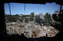 تخریب منازل مسکونی در حملات اسرائیل به غزه