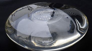 This file photo shows a breast implant produced by the implant manufacturer Poly Implant Prothese (PIP). 