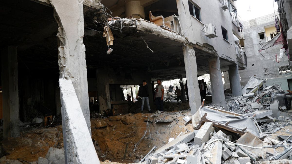 Schäden nach Bombadierungen im Gazastreifen