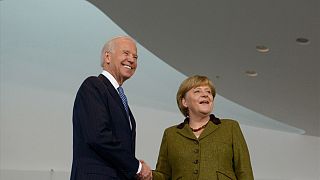Joe Biden ve Angela Merkel