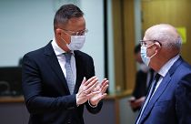 Szijjártó Péter magyar külügyminiszter az EU külkereskedelemért felelős minisztereinek találkozóján