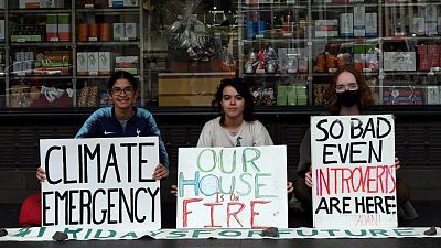 Young activists strike for the current emergency facing our climate Young activists strike for the current emergency facing our climate