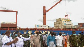Kenya's President Kenyatta inaugurates deep water port in Lamu