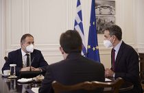 Ο Πρωθυπουργός Κυριάκος Μητσοτάκης συναντήθηκε το πρωί στο Μέγαρο Μαξίμου με τον Εκτελεστικό Διευθυντή της FRONTEX Fabrice Leggeri.
