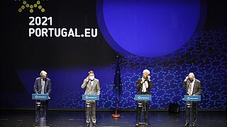 Πάολο Τζεντιλόνι, Επίτροπος Οικονομίας, Πασκάλ Ντόναχιου, πρόεδρος Eurogroup, Κριστίν Λαγκάρντ επικεφαλής ΕΚΤ και Κλάους Ρέγκλινγκ, επικεφαλής ESM