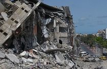 Ein zerstörter Gebäudekomplex im Gazastreifen