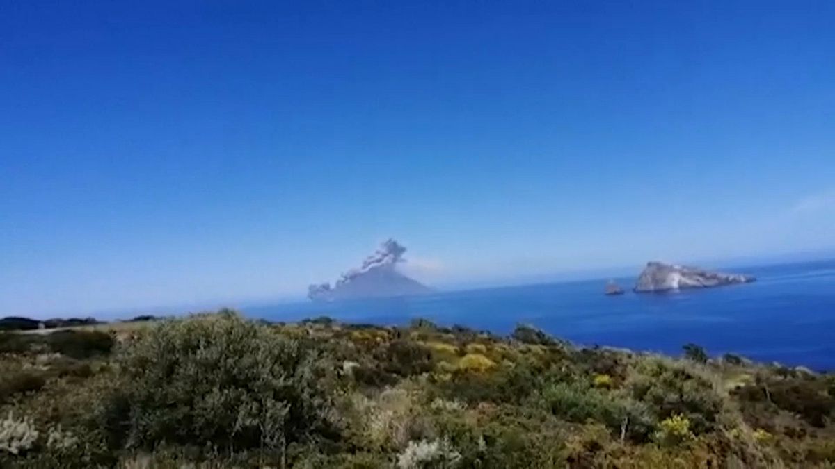 El volcán Stromboli en erupción, Italia 19/5/2021