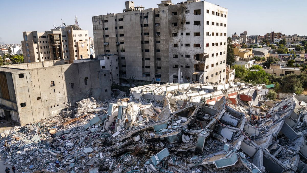 Edificio derruido en Gaza