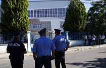 Rendőrök az albán fővárosban (illusztráció)