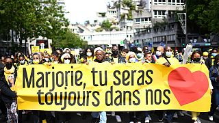 Gelber Marsch für ermordete Marjorie in Ivry bei Paris