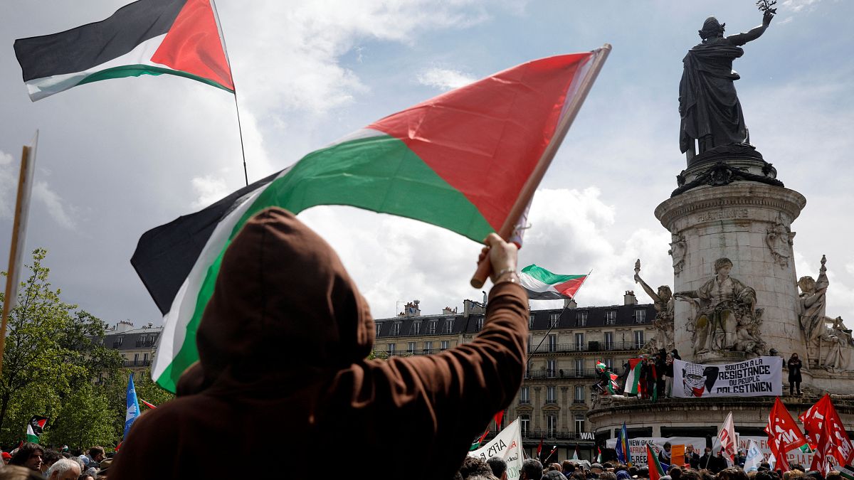 مظاهرات لدعم الفلسطينيين في باريس