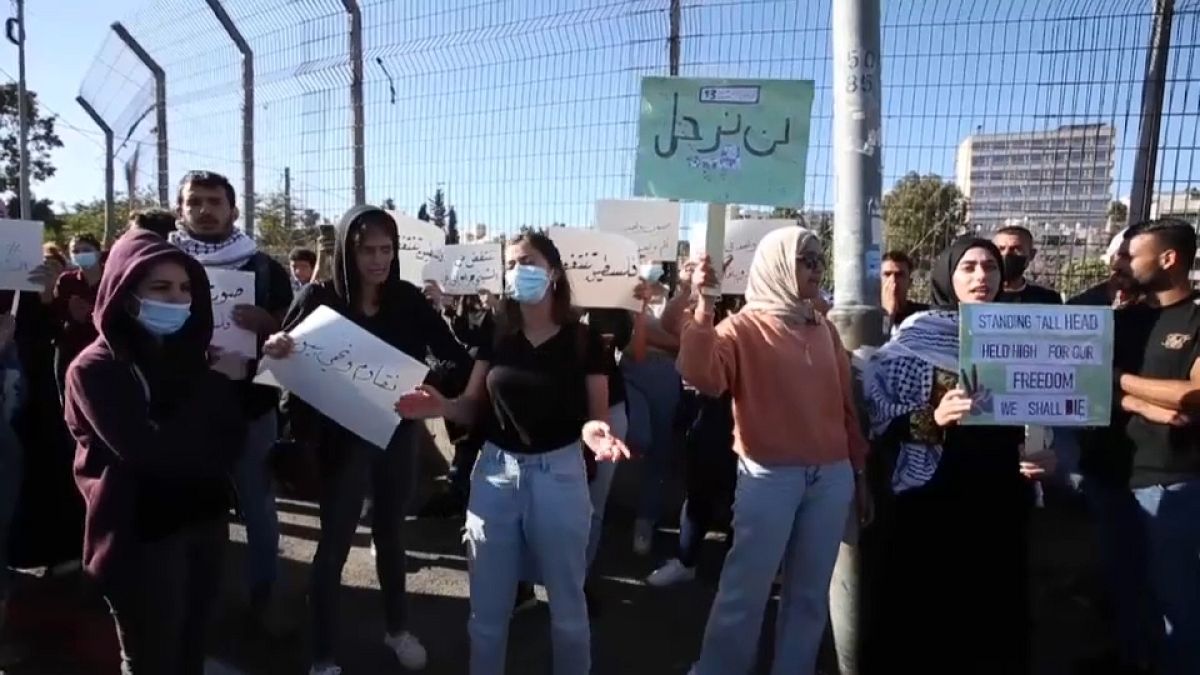 Des manifestants palestiniens à Jérusalem