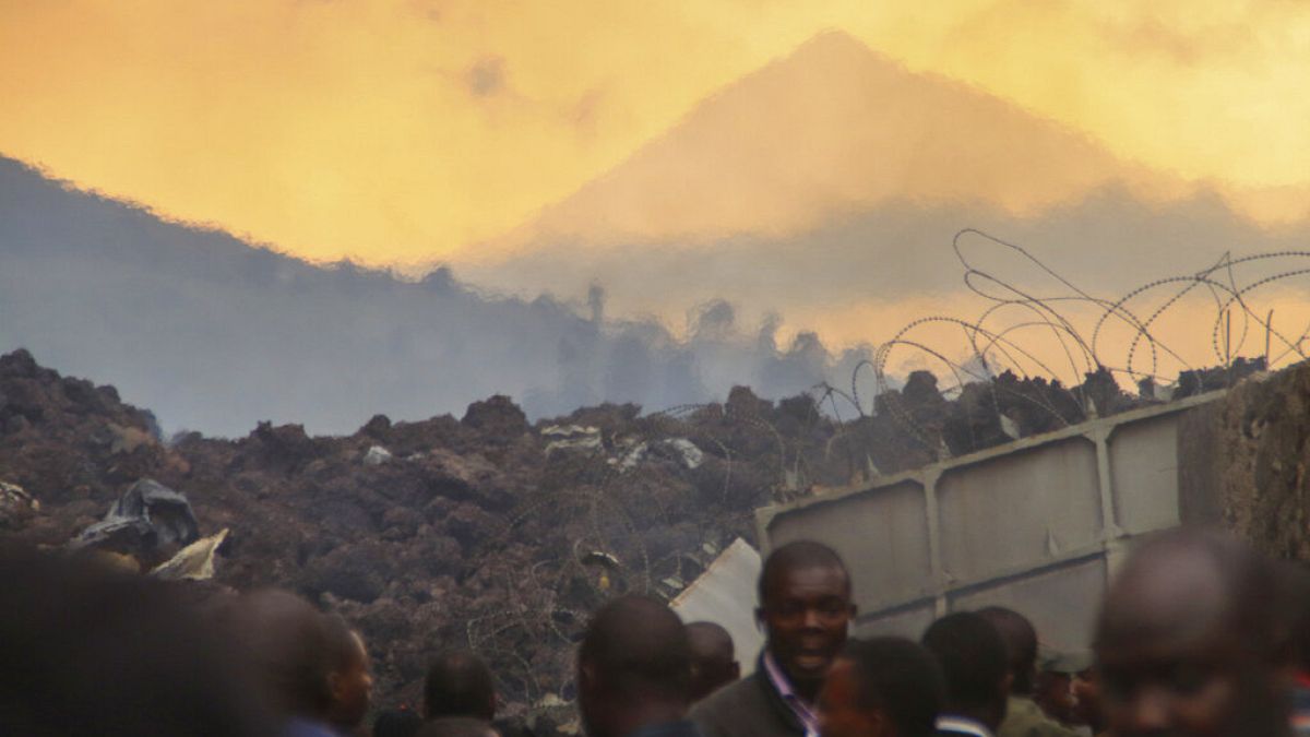 Risco de erupção do vulcão Nyiragongo