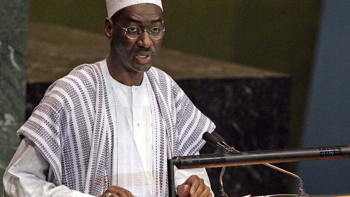 FILE - In this Sept. 21, 2006, file photo, Mali's Minister for Foreign Affairs Moctar Ouane addresses the 61st session of the UN General Assembly