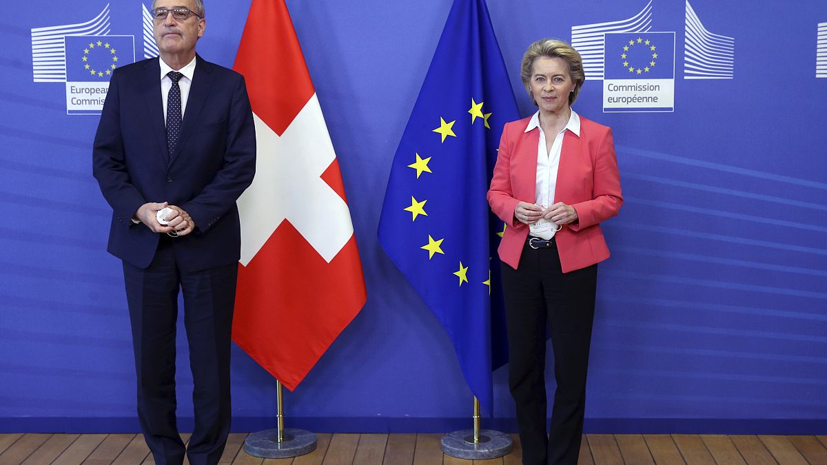 Swiss President Guy Parmelin met European Commission President Ursula Von der Leyen in late April.