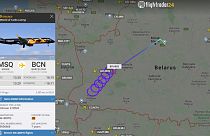 Belarus uçağı yarı yolda dönmek zorunda kaldı