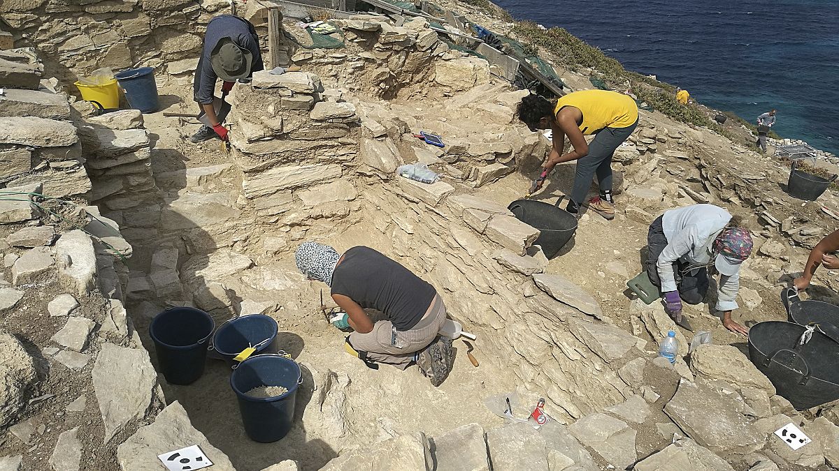 Scavi archeologici sull'isola di Keros in Grecia
