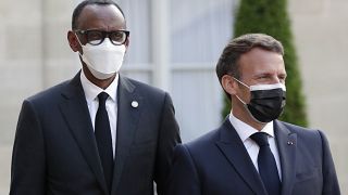 Paul Kagame et Emmanuel Macron, le 17 mai 2021