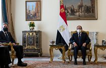بلينكن خلال لقائه بالرئيس المصري عبد الفتاح السيسي